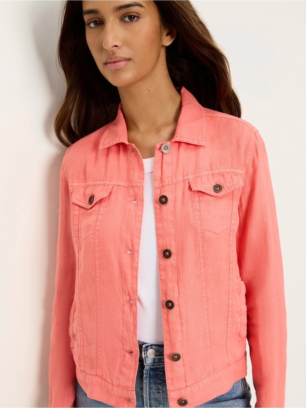 NWOT Michael Stars Jean Linen Jacket